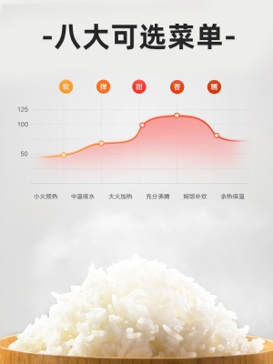 美的电饭煲家用5L大容量饭锅快速多功能智能柴火煮饭锅官方旗舰店l160p