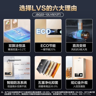 海尔（Haier）出品统帅燃气热水器燃气家用恒温厨房强排式智能防冻低水压启动安全防护以旧换新LVSa2