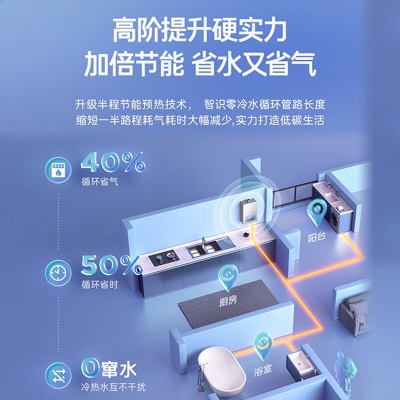 海尔（Haier）燃气热水器天然气双增压APP智能恒温家用零冷水节能强排式大屏 【节能零冷水】IDOL3a2