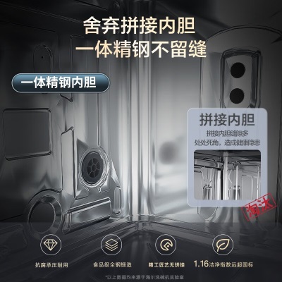 海尔（Haier）15套 嵌入式双面洗洗碗机W50 智能变频 烤盘洗 9D精洗 新一级水效 开门速干a2