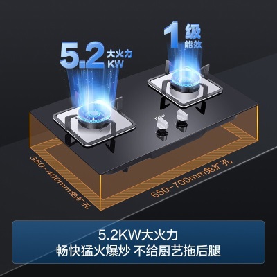 海尔（Haier）抽油烟机顶吸21立方大吸力420pa大风压免拆自清洁挥手智控欧式家用油烟机灶具套装a2