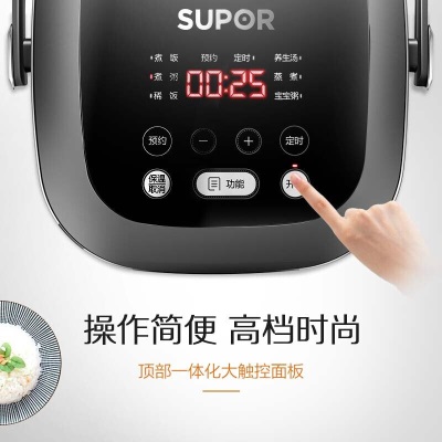 苏泊尔（SUPOR） 电饭煲 迷你电饭锅小型2人-3人球釜 家用多功能一体2升1-人智能预约 CFXB20FC615黑色a7