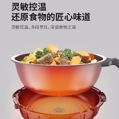 九阳（Joyoung） 炒菜机智能自动炒菜机器人全自动家用多用途锅电炒锅自动翻炒无油烟精准控温可拆卸 CJ-A9 灰色a4