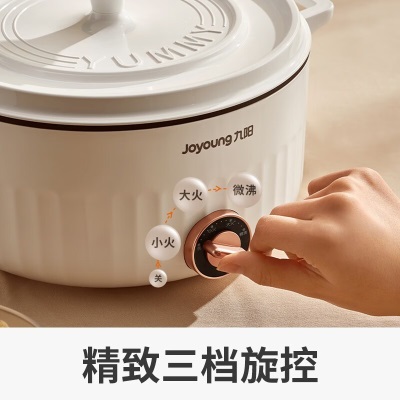 九阳（Joyoung） 电煮锅多功能用途电火锅3L升小电锅家用宿舍电煮炖锅单人迷你电热料理锅蒸煮一体锅a4