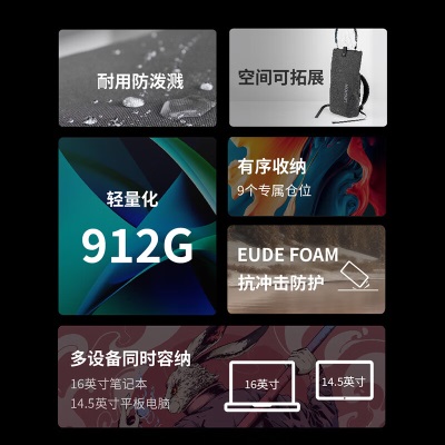 联想（Lenovo）拯救者多功能双肩包C3 钛晶灰 游戏笔记本电脑包a13