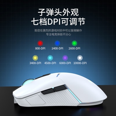 联想（Lenovo）异能者无线游戏鼠标 办公家用电竞 CSGO 吃鸡 拯救者适用 RGB 三模无线电竞鼠标 G501a13