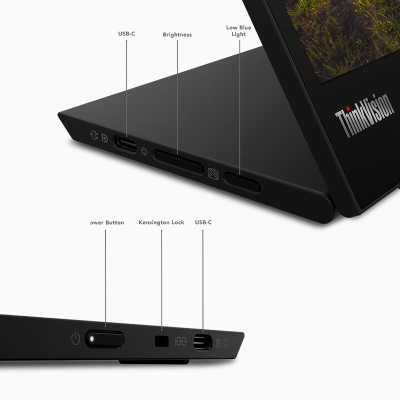 联想 ThinkVision15.6英寸IPS技术便携显示器M15 一体式折叠壁挂 手机电脑笔记本PS5 Type-Ca13