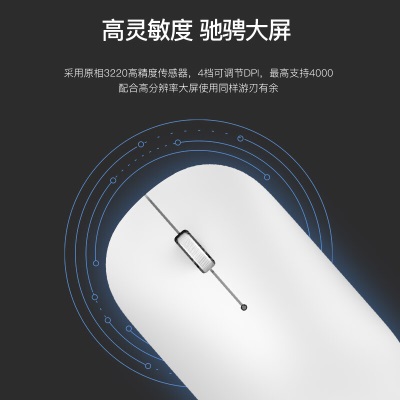 联想（Lenovo）无线鼠标轻音鼠标 Air Handle轻音无线鼠标酷黑Cool Blacka13