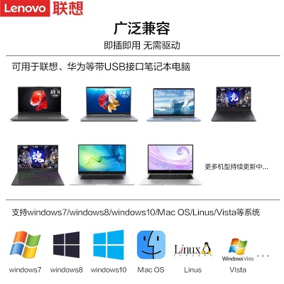 联想USB3.0分线器4口高速扩展坞HUB集线器笔记本电脑延长线四合一拓展坞转换器小新拯救者转换头通用a13