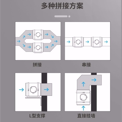 艾美特（AIRMATE） 艾美特管道风机厨房排气扇圆形排风扇强力卫生间换气扇 4吋 DPT10-20A【198a19