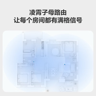 华为凌霄子母路由 Q6E（1母1子套装）千兆路由器 全屋WiFi 无线穿墙王a14