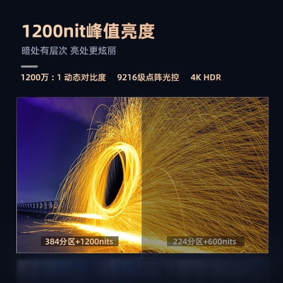 长虹电视100D8 MAX 100英寸4K超高清巨幕影院 288Hz MiniLED 1200nit峰值亮度a15