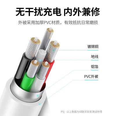 绿联 QC3.0充电器FCP快充充电头18W 通用苹果华为小米荣耀红米三星一加安卓手机平板 Type-C手机线充套装a22gg