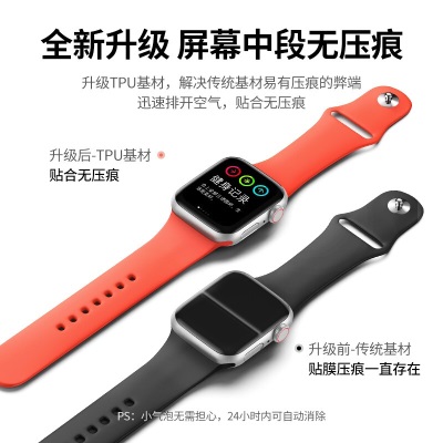 绿联（UGREEN） 苹果手表膜通用Apple Watch8/7/6/5/4/SE高清水凝膜保护软膜a22gg