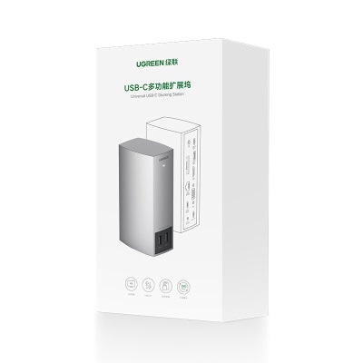 绿联（UGREEN） Type-C扩展坞HDMI转接头USB-C桌面11合1拓展坞4k投屏器 通用华为苹果Mac电脑-金属银a22gg