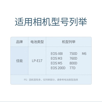 绿联（UGREEN）  相机电池LP-E17充电器套装适用佳能EOS 850D/800D/750D/77D/760D/M6/M3/M5单反相机a22gg