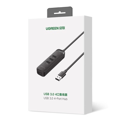 绿联（UGREEN） USB分线器高速4口USB3.0延长线拓展坞HUB集线器笔记本电脑扩展坞转换器a22gg