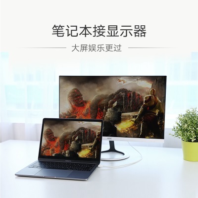 绿联（UGREEN） Type-C转DP转换器线转接头数据线Type-C转DisplayPort线 适用苹果MacBook华为手机投屏线白色1.5米a22gg