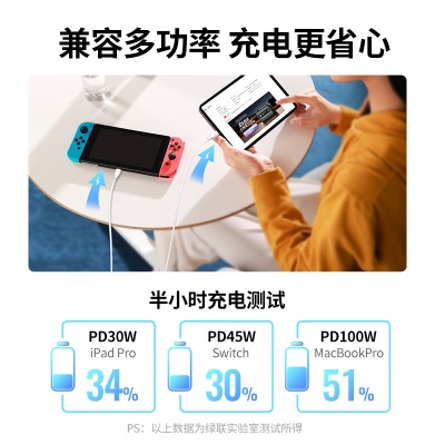 绿联 双头Type-c数据线PD60W快充c to c适用苹果15充电线IPhone15/ProMax/iPad/Macbook华为手机笔记本a22gg