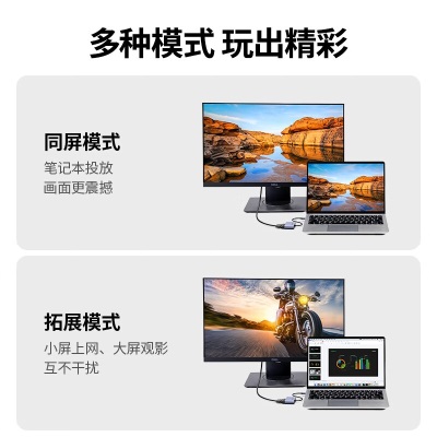 绿联（UGREEN） Type-C扩展坞HDMI/VGA转接头4K投影分线器拓展坞转换器 通用华为苹果电脑MacBook转换器--深灰色a22gg