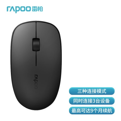 雷柏（Rapoo） M50PLUS 无线光学鼠标 轻音按键 4档DPI一键切换续航高达12个月 笔记本电脑办公鼠标a28