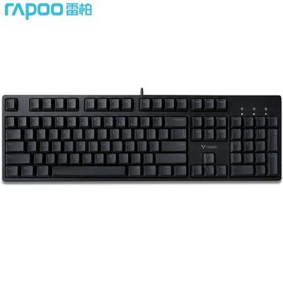 雷柏（Rapoo） V808RGB 机械键盘 有线键盘 游戏键盘 104键RGB背光键盘 原厂Cherry轴 黑色a28