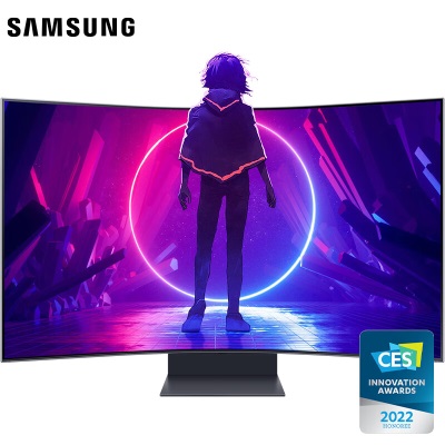 三星（SAMSUNG）55英寸 Mini LED 4K 165Hz 1ms(GTG)  HDR2000 60W音响 G97NB Ark曲面电竞显示器a26