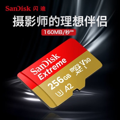 SanDisk闪迪存储卡大容量U3/V30高速TF卡手机行车记录仪内存卡microtf卡  高性能 U３ V30a23p