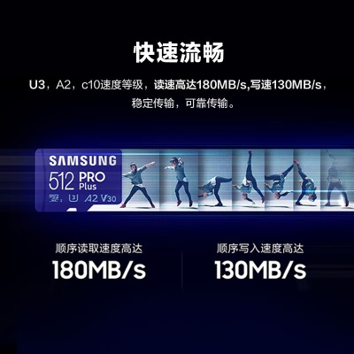 三星（SAMSUNG）512GB TF（MicroSD）存储卡PRO Plusa25