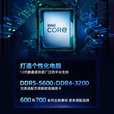 英特尔(Intel)  i7-13700KF 13代 酷睿 处理器 16核24线程 睿频至高可达5.4Ghz 30M三级缓存a27k