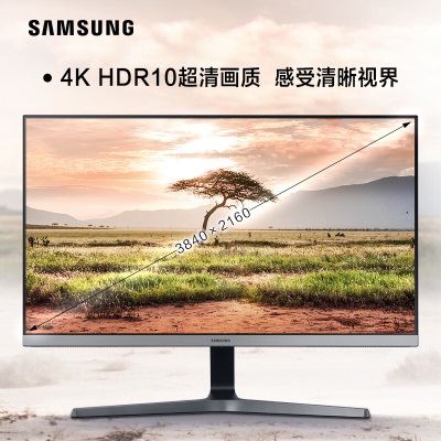 三星（SAMSUNG）28英寸 IPS 4K  HDR10  10.7亿色 设计制图 三面窄边框 FreeSync 高清电脑显示器a26