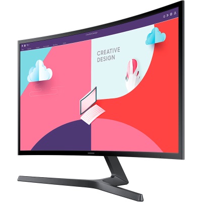 三星（SAMSUNG）24英寸 FHD 75Hz 曲面 高对比度 护眼 低蓝光不闪屏认证 FreeSync 电脑办公显示器a26