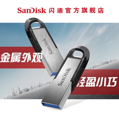 闪迪（SanDisk） U盘 USB CZ73酷铄 黑银金属外壳高速读写加密保护车载 稳定兼容定制款 CZ73 黑色a23p