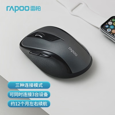 雷柏（Rapoo） M50PLUS 无线光学鼠标 轻音按键 4档DPI一键切换续航高达12个月 笔记本电脑办公鼠标a28