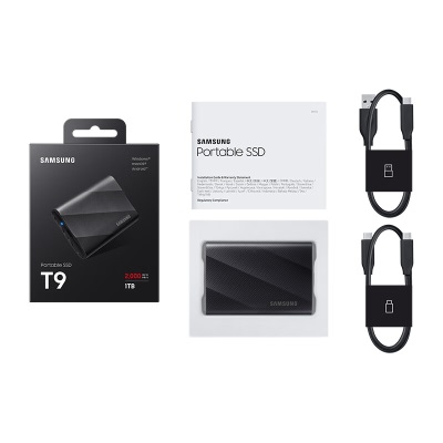 三星（SAMSUNG）4TB Type-c USB 3.2 移动固态硬盘（PSSD）T9 星空黑a25