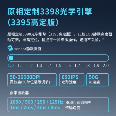 雷柏（Rapoo） VT9Air Lite中小手无线/有线双模游戏鼠标 轻量化49ga28