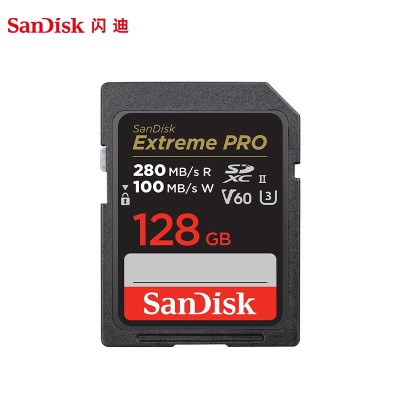 闪迪（SanDisk）存储卡内存卡SD卡相机 6K高清数码相机V60微单反相机存储卡 128Ga23p