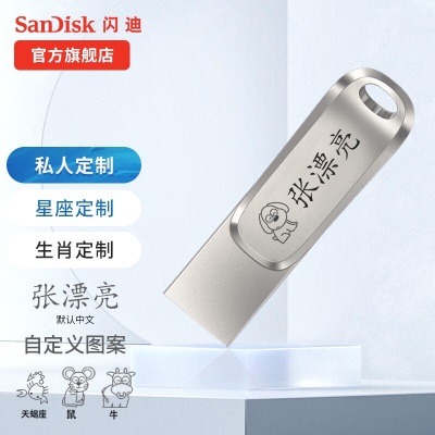 闪迪（SanDisk） Type-C手机U盘USB3.1高速版DDC4手机电脑两用全金属U盘定制款a23p