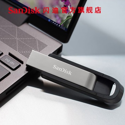 闪迪（SanDisk） USB3.2高速U盘CZ810金属外壳设计电脑办公大容量优盘固态级文件加密 高速读取400MB/Sa23p