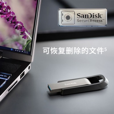 闪迪（SanDisk） USB3.2高速U盘CZ810金属外壳设计电脑办公大容量优盘固态级文件加密 高速读取400MB/Sa23p