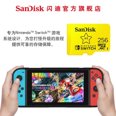 SanDisk闪迪256GB高速TF卡存储卡U3 4K视频任天堂Switch授权马里奥游戏专用款 任天堂Switch授权款 256Ga23p