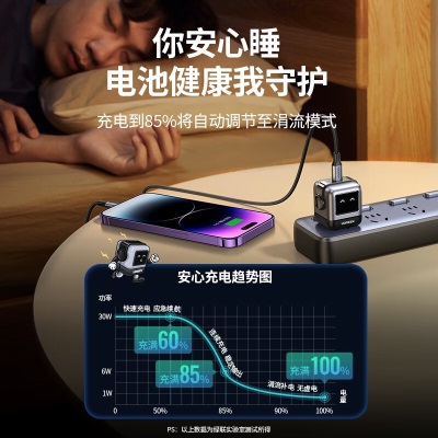 绿联Q湃机器人 氮化镓PD30W/65W充电头 适用iPhone15Plus/14ProMax/13小米手机iPad平板电脑a22gg