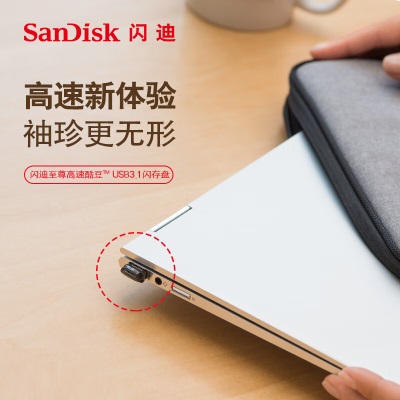 闪迪（SanDisk） 闪迪U盘CZ430防震车载 加密高速迷你电脑商务汽车优盘 至尊高速酷豆(USB3.1)a23p