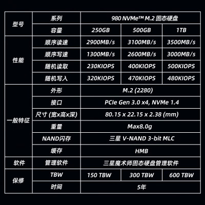 三星（SAMSUNG）500GB SSD固态硬盘a25