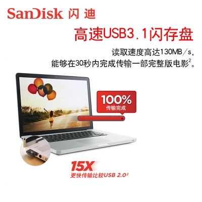 闪迪（SanDisk） 闪迪U盘CZ430防震车载 加密高速迷你电脑商务汽车优盘 至尊高速酷豆(USB3.1)a23p