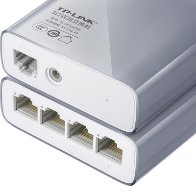 TP-LINK 5口百兆交换机 4口网络网线分线器 家用宿舍监控分流器 TL-SF1005Ma31