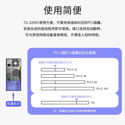 TP-LINK TG-3269C 千兆有线PCI网卡 内置有线网卡 千兆网口扩展a31