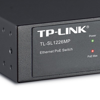 TP-LINK 24口百兆PoE交换机 千兆上联以太网交换机 监控网络网线分线器 2个千兆口a31