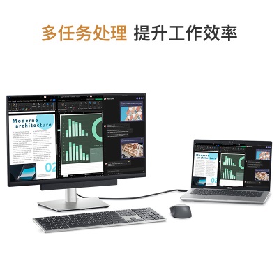 戴尔（DELL）23.8英寸 2K显示器 IPS 硬件级防蓝光 旋转升降支架 微边框 接口丰富 电脑显示器a30