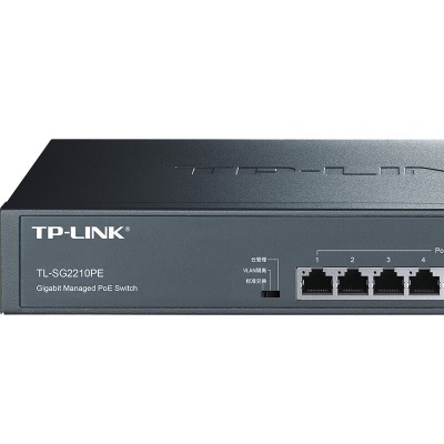 TP-LINK 云交换TL-SG2210PE 10口全千兆Web网管 云管理PoE交换机 (8PoE口+1千兆口+1千兆SFP)a31